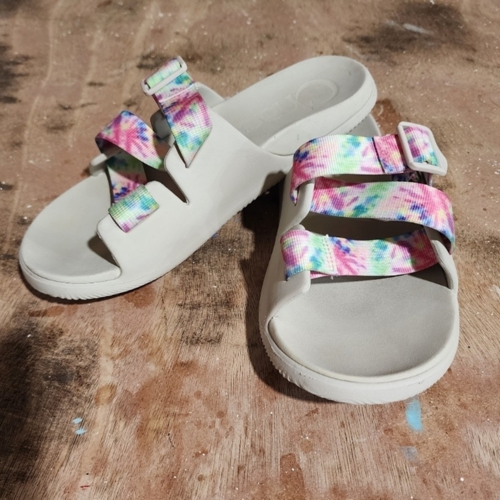 Chaco Chillos Tie Dye Slide Sandals